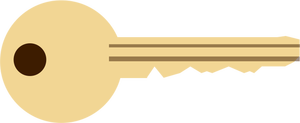 Illustrazione vettoriale della chiave porta metallica orizzontale