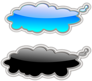 Glossy clouds vector image