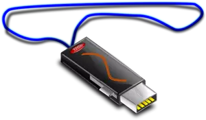 USB tongkat pada tali vektor grafis