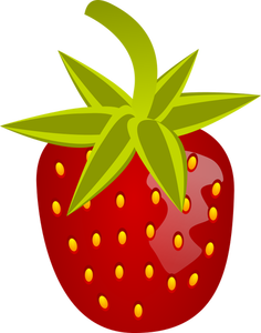 Gambar vektor manis buah merah lembut