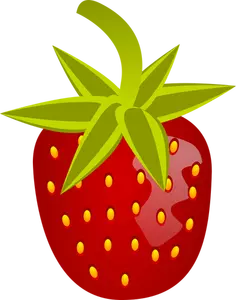Vektorikuva makeasta pehmeästä punaisesta hedelmästä