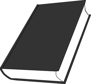 Tilted grayscale book