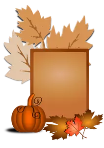 Autumn sign vector clip art