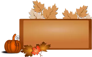 Marrón otoño ilustración vectorial frontera