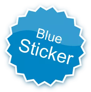 Blue sticker