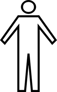 Laki-laki toilet garis seni simbol gambar vektor