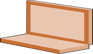 Hnědý notebook vektorové ilustrace