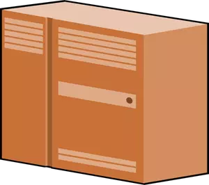 Illustrazione vettoriale di server marrone simbolo