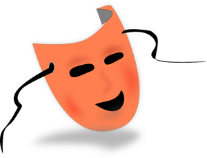 Väri Halloween naamio vektori kuva