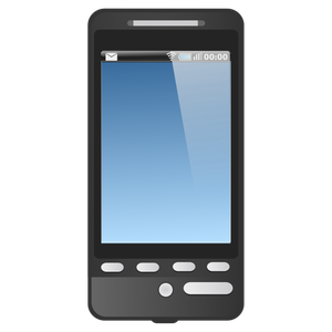 GSM touch screen phone vector image