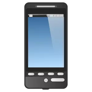 GSM touch scherm telefoon vector afbeelding