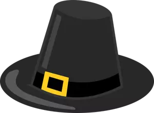 Pilgrim's hoed met zwarte band vector afbeelding