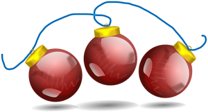 Noel topları süsleme vektör
