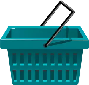Blue shopping cart vector image