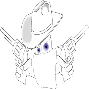 Cowboy Rover vector tekening