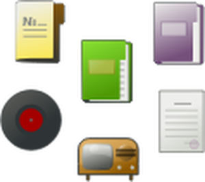 Vector image of set of different icons