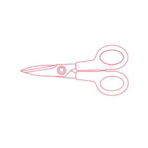 Obrazu technicznego stylu rysunek nożyczek