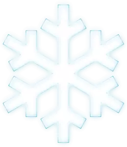 Grafica vettoriale del simbolo del fiocco di neve blu pallido