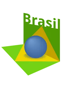 Brasil flagg kunst 3D vektor image