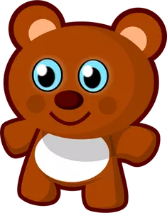 Teddy bear toy vector clip art