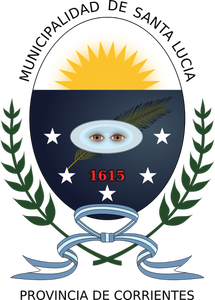 Vektor ClipArt emblem i kommunen Santa Lucía