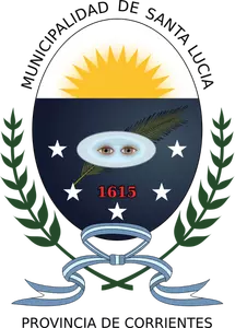 Vektorgrafikk utklipp av emblem i Santa Lucía kommune