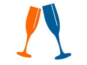Imagen vectorial de copas de champán