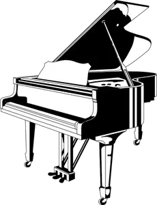 Ilustração em vetor de um piano