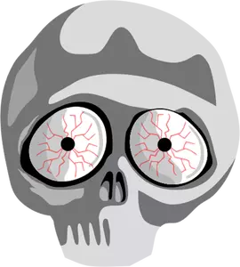 Vector clip art of scared skull