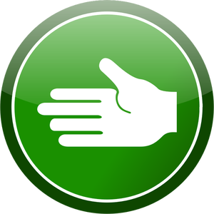 ClipArt vettoriali icona di mano verde