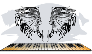 Evil piano keyboard vector image