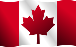 Kanadyjski macha flagą wektor clipart
