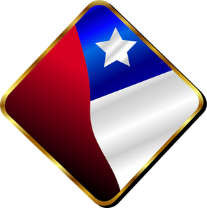 Flaga Chile szpilka wektor