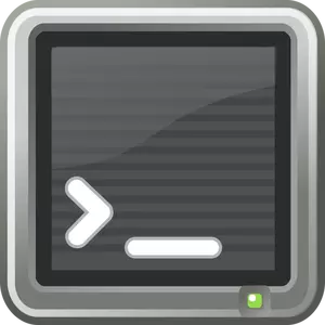 Linux standaard terminal venster vector illustraties