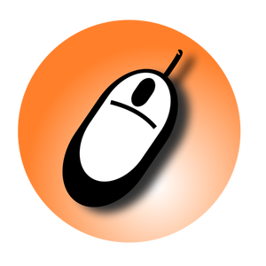 Mouse in circle vector image