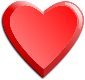 Immagine di vettore dell'icona di spessore cuore rosso