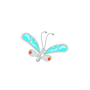 Cartoon vector image of butterfly