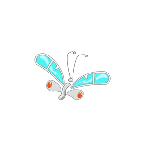 Cartoon vector afbeelding van de vlinder