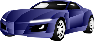 Vektor illustration av blå sportbil