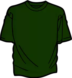Scuro verde illustrazione di vettore di t-shirt