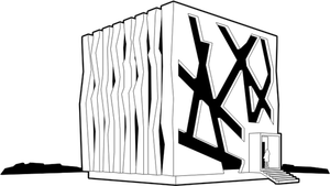 Vector image of cube house