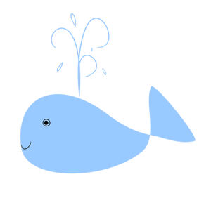 Vettore della balena blu