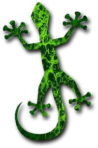 Green lizard vector clip art