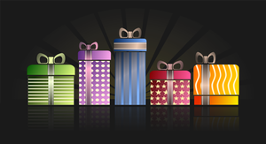 Colorful gifts vector clip art