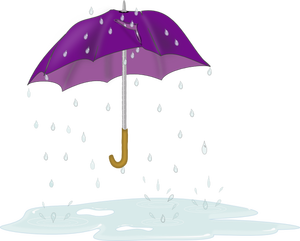 Wektor rysunek postrzępione i rozdarty parasol