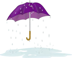Vektoripiirros repeytyneestä ja revitystä sateenvarjosta