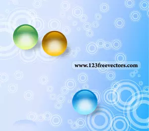 Blue Background With White Circles
