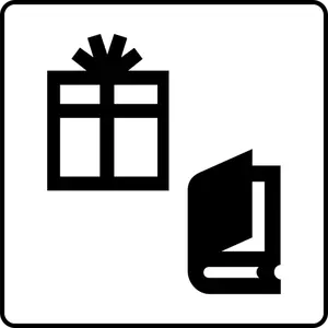Grafică vectorială de cadouri magazin hotel simboluri