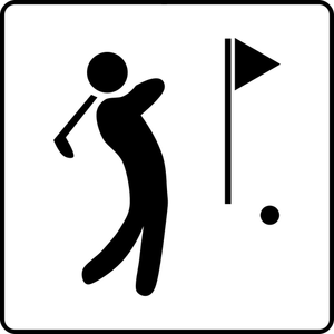 Vektorové ilustrace z golfového vybavení k dispozici znamení