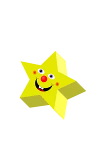 Feliz estrela 3d vector clip imagem arte